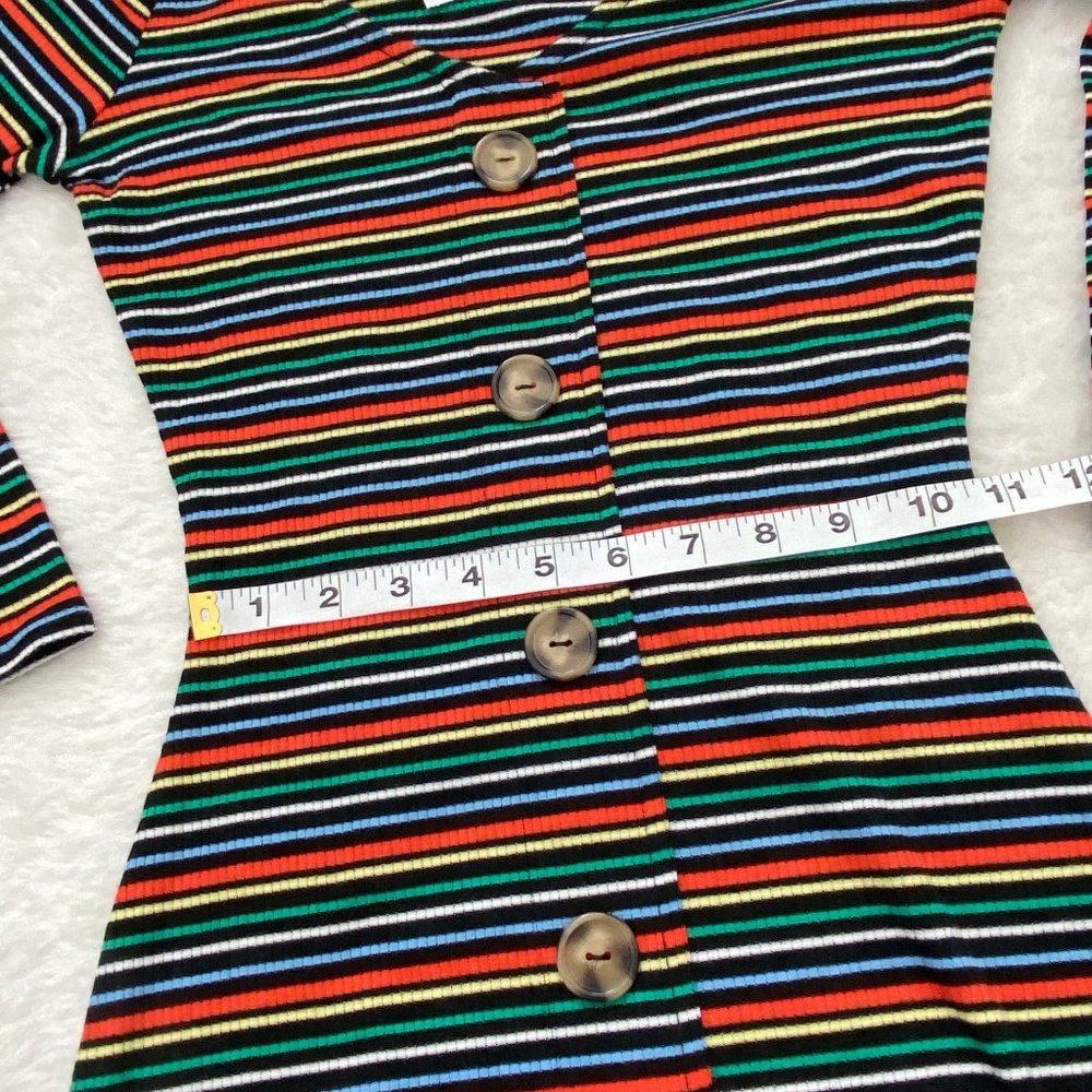 Ultra Flirt Womens Bodycon Dress Franklin Stripe, Knee Length, XS - Picture 9 of 12